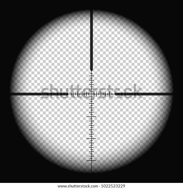 Sniper Scope Crosshairs View Realistic Optical Stock Vector (Royalty ...