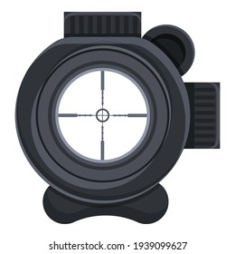 Icono de ámbito del francotirador. Caricatura del icono del vector del ámbito del francotirador para el diseño web aislado en fondo blanco