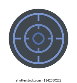 Sniper scope icon. Flat illustration of sniper scope vector icon for web isolated on white