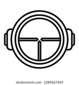 Sniper scope icon outline vector. Rifle sight. Circle shot