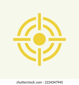 sniper scope icon. Target icon with shadow