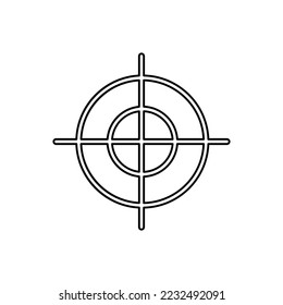 icono de ámbito de francotirador, ilustración vectorial