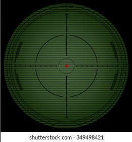 Sniper Scope. Night Vision. Vector