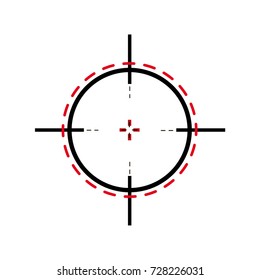 Sniper Scope Pattern Tamplete. Sniper Scope Cross Hairs Vector.