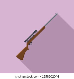 Sniper scope rifle icon. Flat illustration of sniper scope rifle vector icon for web design