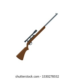 Sniper scope rifle icon. Flat illustration of sniper scope rifle vector icon for web design