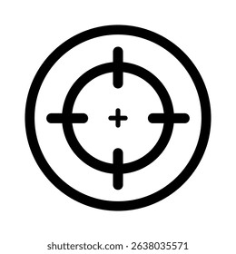 Sniper Scope Sign Icon , Vector Graphics
