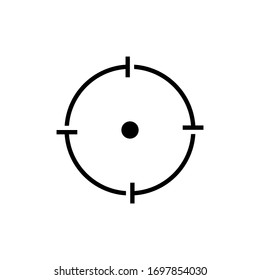 Sniper scope, target, aim icon black