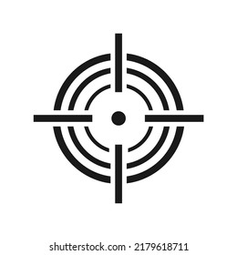 Ámbito del francotirador. Icono de objetivo. Cruce de rifle de francotirador. Vector aislado en blanco.