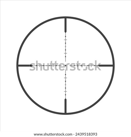 sniper scope. vector image on white background.