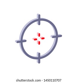 
Sniper scope.Target icon.Isometric and 3D view.