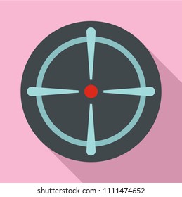 Sniper sight icon. Flat illustration of sniper sight vector icon for web design