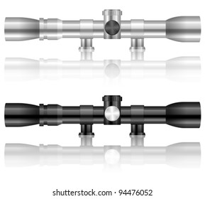 Sniper sight on a white background. Vector illustration.