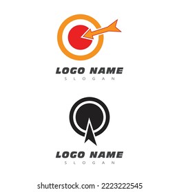 Sniper sight symbol Crosshair target logo vector
