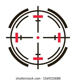 Sniper sight vector icon.Black vector icon isolated on white background sniper sight.