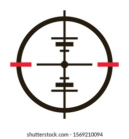 Sniper sight vector icon.Black vector icon isolated on white background sniper sight.