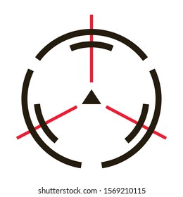 Sniper sight vector icon.Black vector icon isolated on white background sniper sight.