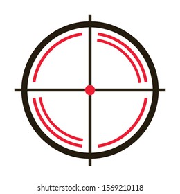 Sniper sight vector icon.Black vector icon isolated on white background sniper sight.