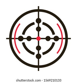 Sniper sight vector icon.Black vector icon isolated on white background sniper sight.