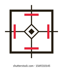 Sniper sight vector icon.Black vector icon isolated on white background sniper sight.