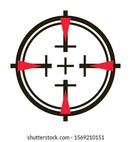 Sniper sight vector icon.Black vector icon isolated on white background sniper sight.