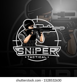 Sniper Tactical Logo Gaming Esport