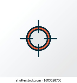 Sniper target icon colored line symbol. Premium quality isolated aiming element in trendy style.