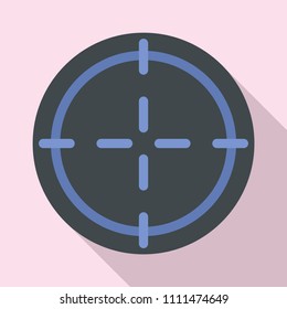 Sniper target icon. Flat illustration of sniper target vector icon for web design