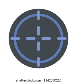Sniper target icon. Flat illustration of sniper target vector icon for web isolated on white
