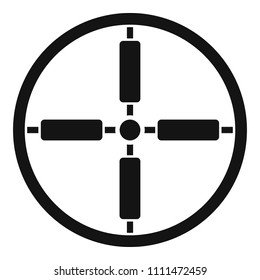 Sniper target icon. Simple illustration of sniper target vector icon for web design isolated on white background