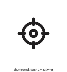 símbolo de signo vectorial de icono de destino aislado