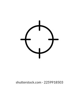 Icono de línea aislada de destino del francotirador. Trazo editable. Imagen vectorial que se puede usar en aplicaciones, anuncios, tiendas, tiendas, banners