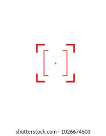 Sniper target scope or sight, isolated on white background.