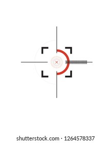 Sniper target scope or sight, isolated on white background. - Vector