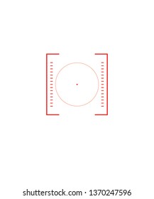 Sniper target scope or sight, isolated on white background. - Vector