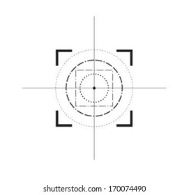 Sniper target scope or sight, isolated on white background.