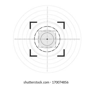 Sniper target scope or sight, isolated on target,eps10.