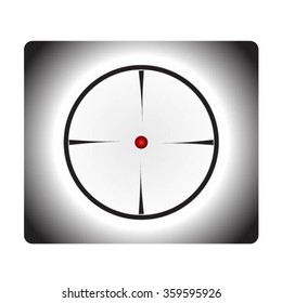 Sniper target scope or sight, isolated on white background.