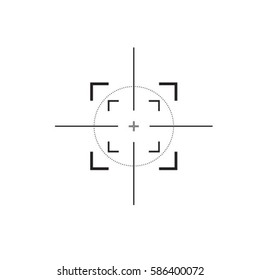 Sniper target scope or sight, isolated on white background.