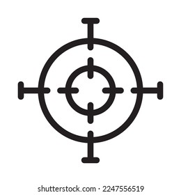 diseño del logotipo de la ilustración del vector del icono del telescopio de francotirador