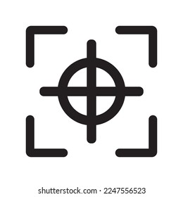 sniper telescope icon vector illustration logo design
