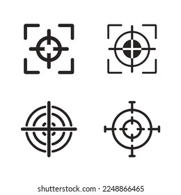 sniper telescope icon vector illustration logo design