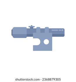 Sniper telescopic sight icon flat vector. Rifle gun. Scope target isolated