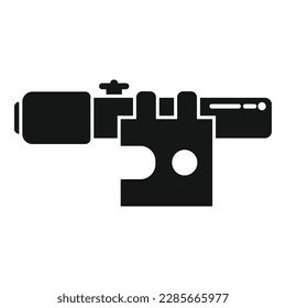 Sniper telescopic sight icon simple vector. Rifle gun. Scope target