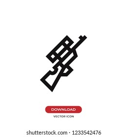 Sniper vector icon. Gun,weapon symbol.
