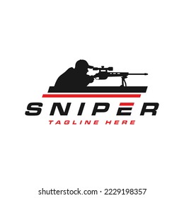 sniper vector illustration logo design