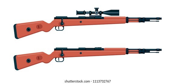 Sniper vector sniper rifle on a transparent background