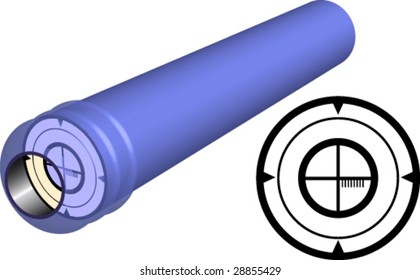 Snipers scope and crosshairs (optical sight)