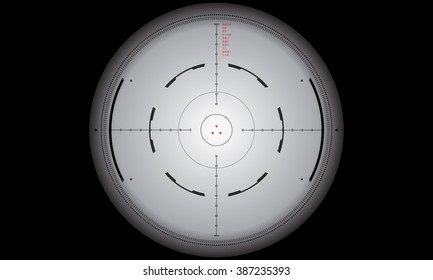 Snipers Scope Sight View Crosshair Reticle Stock Vector (Royalty Free ...