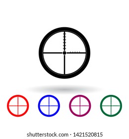 sniper's sight multi color icon. Elements of army & war set. Simple icon for websites, web design, mobile app, info graphics